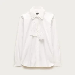 Jules classic-fit eyelet tie-neck shirt