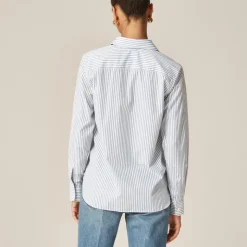 Jules classic-fit shirt in striped cotton poplin