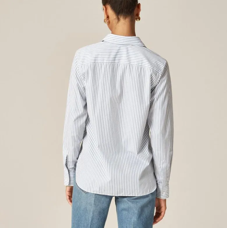 Jules classic-fit shirt in striped cotton poplin
