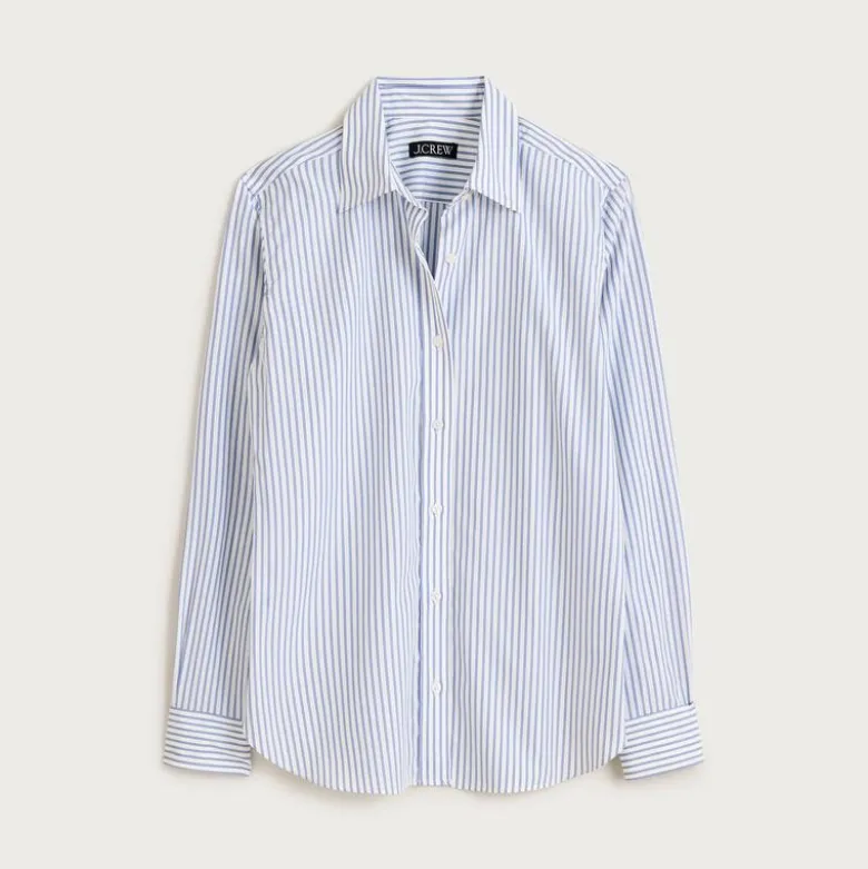 Jules classic-fit shirt in striped cotton poplin