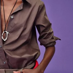 Jules classic-fit shirt in sateen