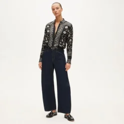 Jules classic-fit shirt in bandana-print viscose twill