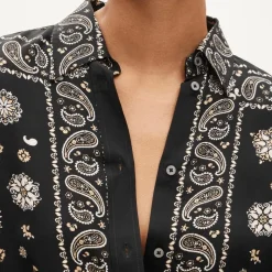 Jules classic-fit shirt in bandana-print viscose twill