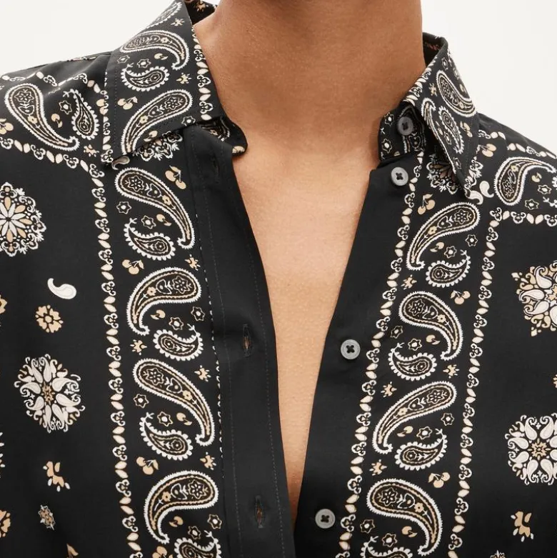 Jules classic-fit shirt in bandana-print viscose twill