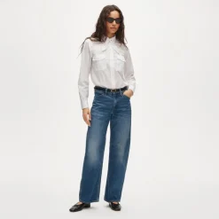 Jules classic-fit tie-neck shirt