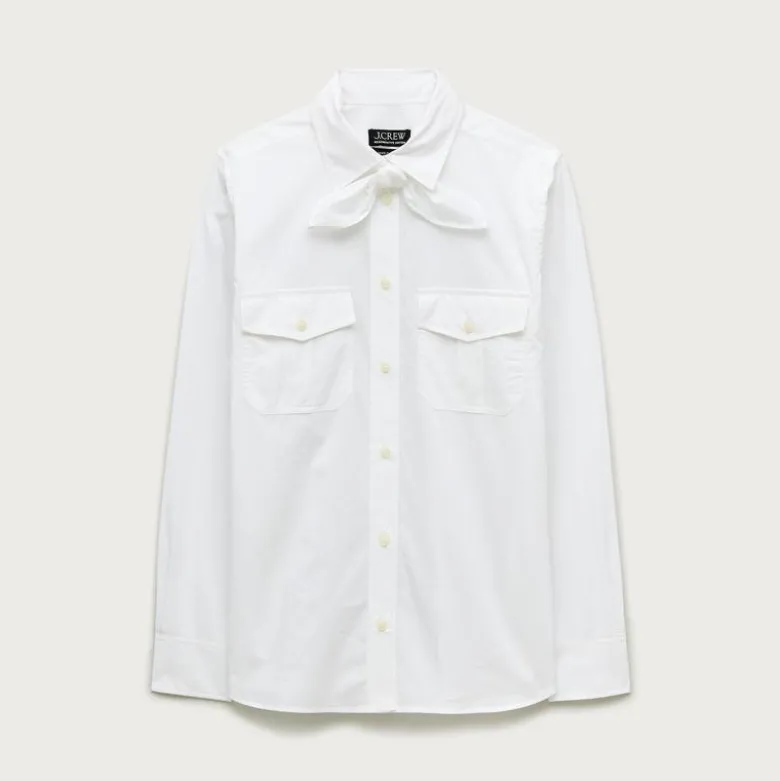 Jules classic-fit tie-neck shirt