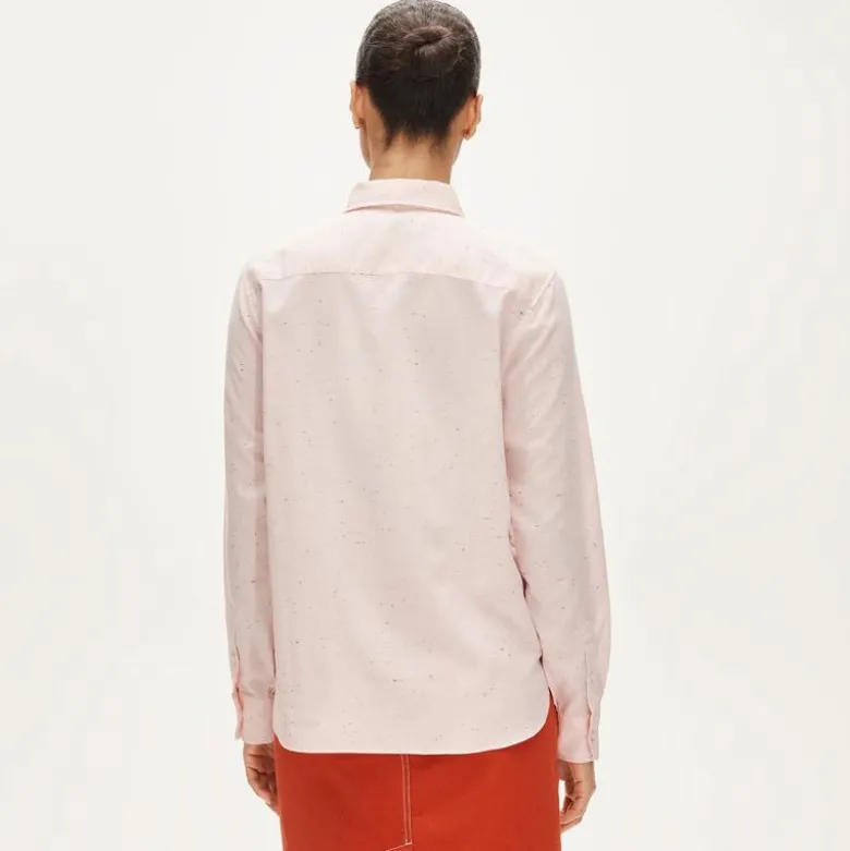 Jules classic-fit tie-neck shirt in speckles