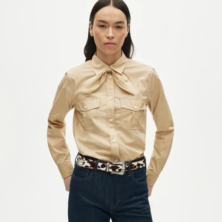 Jules classic-fit tie-neck shirt