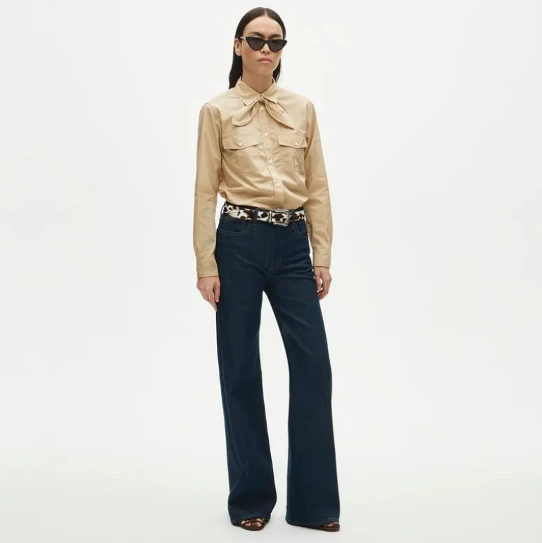 Jules classic-fit tie-neck shirt