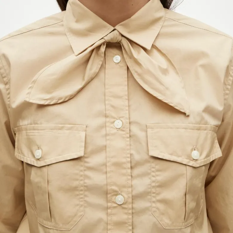 Jules classic-fit tie-neck shirt