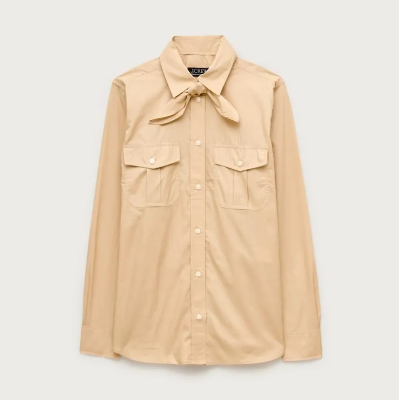 Jules classic-fit tie-neck shirt