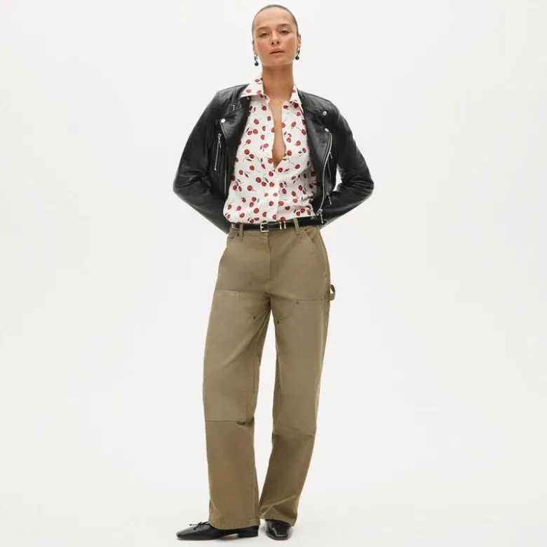 Jules drapey classic-fit shirt in cherry print