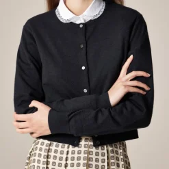 Jules lace-collar shirt in cotton poplin