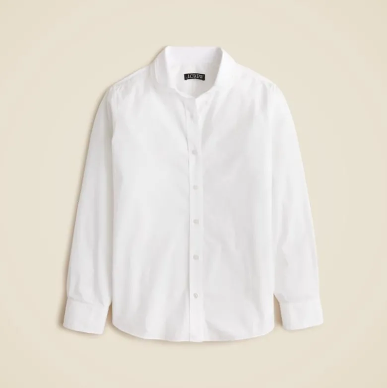 Jules lace-collar shirt in cotton poplin