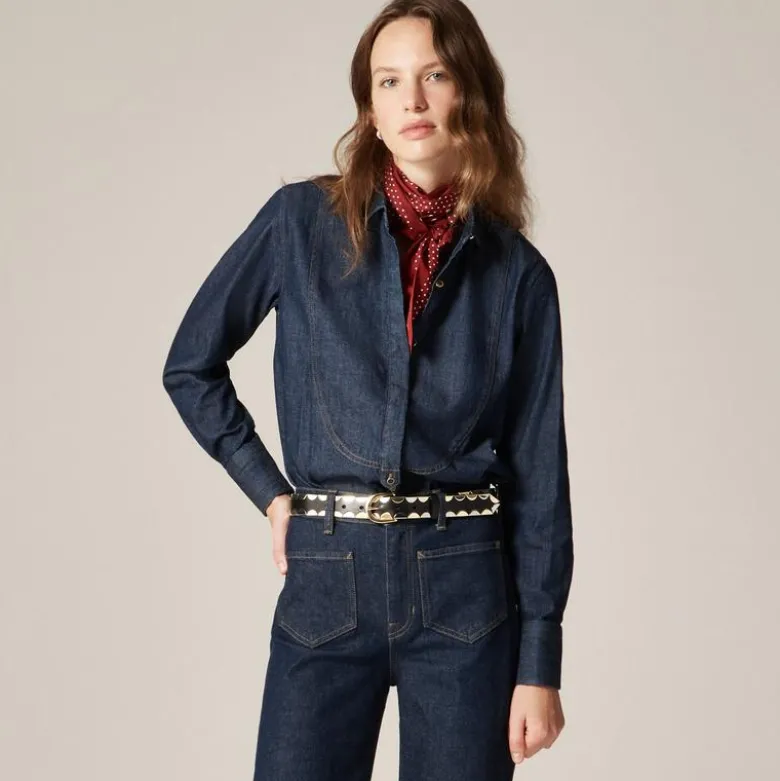 Jules tuxedo shirt in denim