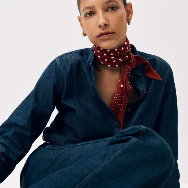Jules tuxedo shirt in denim