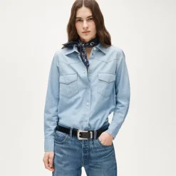 Jules western shirt in lightweight denim