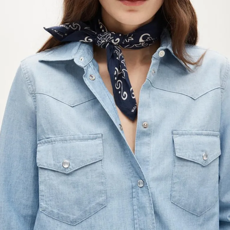 Jules western shirt in lightweight denim