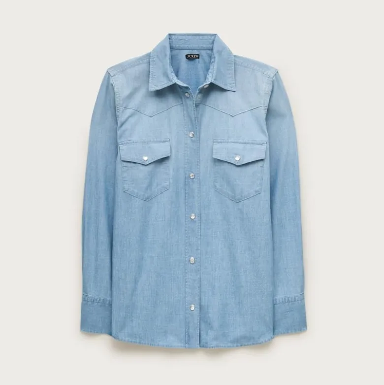 Jules western shirt in lightweight denim