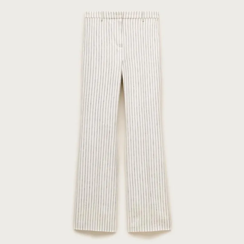 Kaya pant in striped stretch linen blend