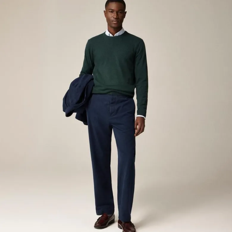 Kenmare Relaxed-fit suit pant in Italian cotton blend