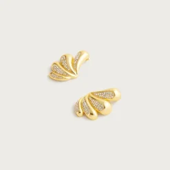 KHIRY X J.Crew talon coalition earrings with pavé crystals