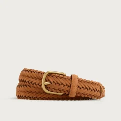 Kids' braided leather belt