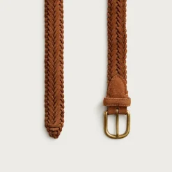 Kids' braided leather belt
