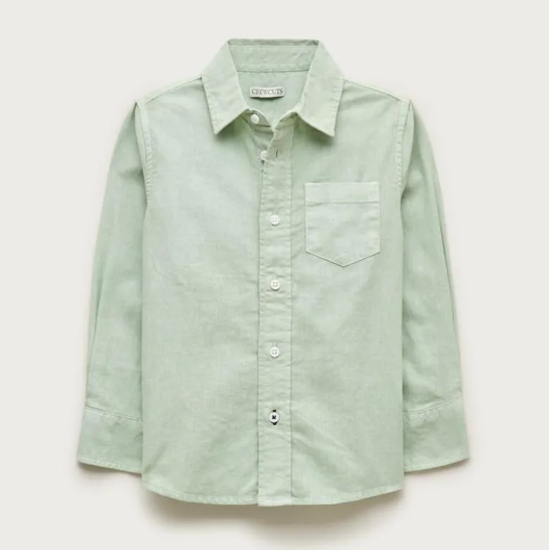 Kids' button-down linen-blend shirt