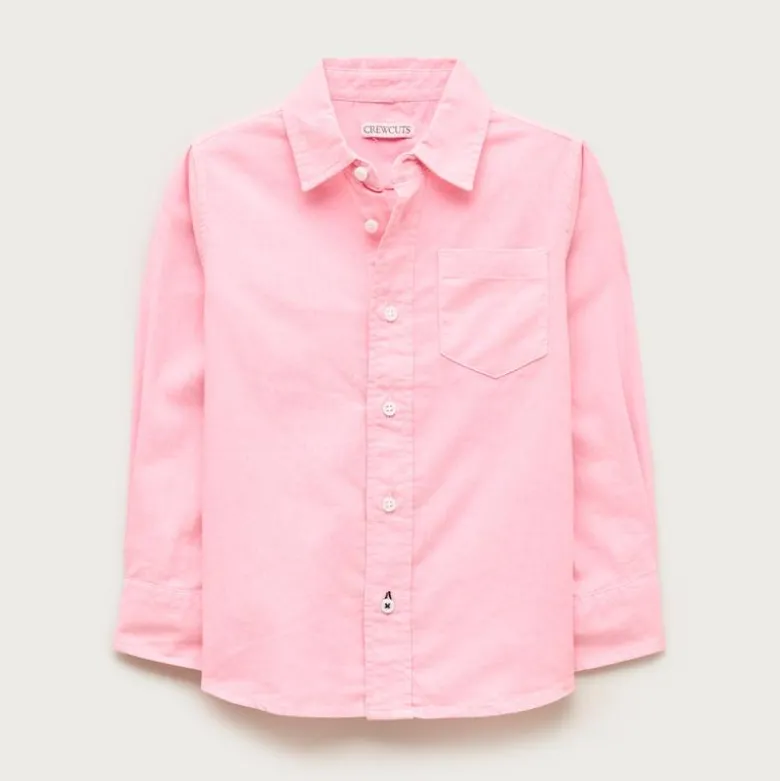 Kids' button-down linen-blend shirt
