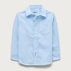 Kids' button-down linen-blend shirt