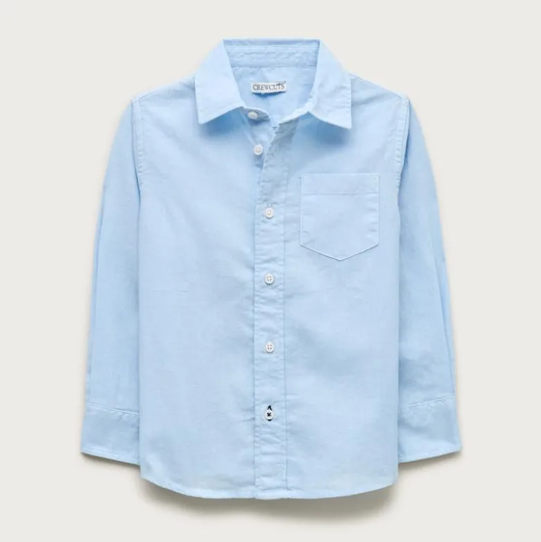 Kids' button-down linen-blend shirt