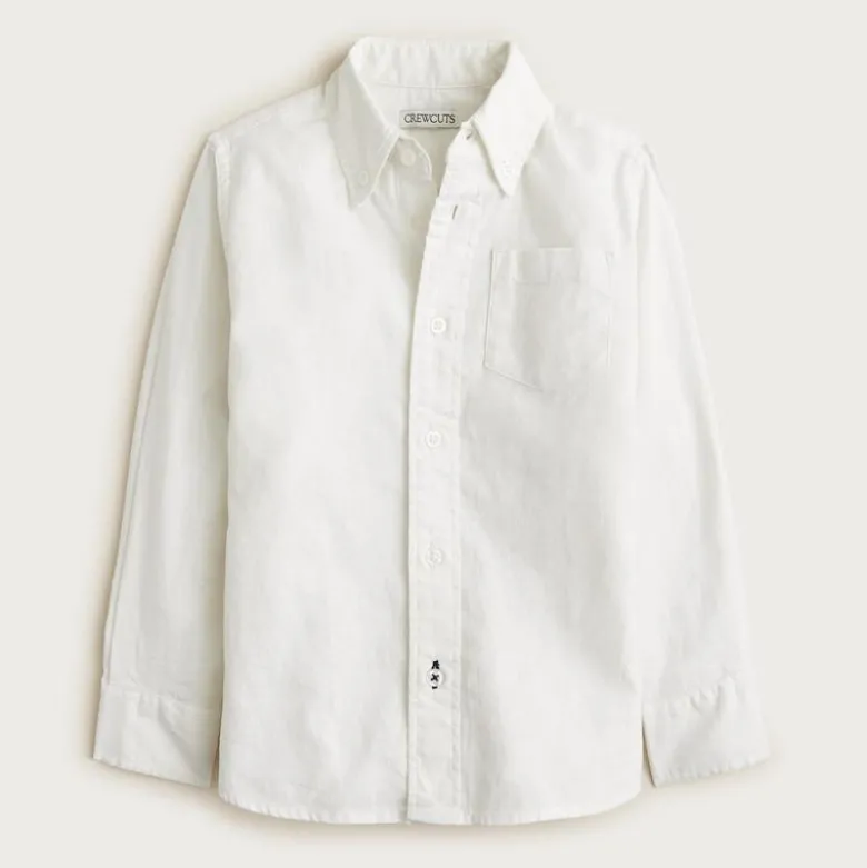 Kids' button-down linen-blend shirt