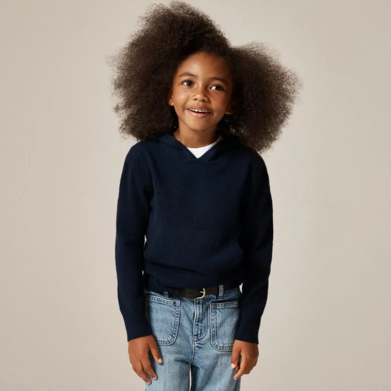 Kids' cashmere pullover hoodie