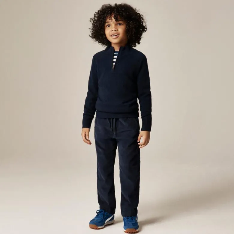 Kids' cashmere quarter-zip sweater