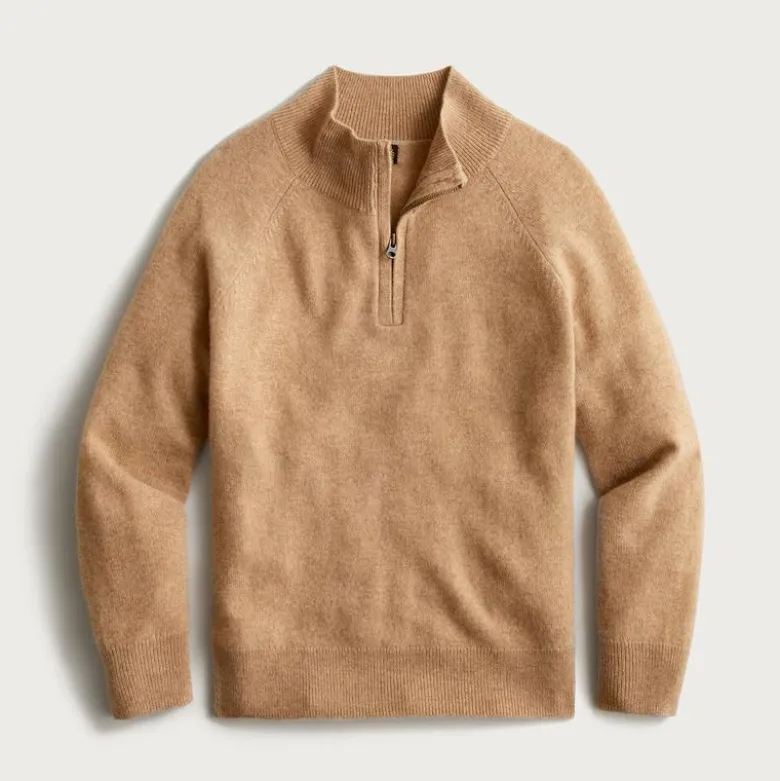Kids' cashmere quarter-zip sweater