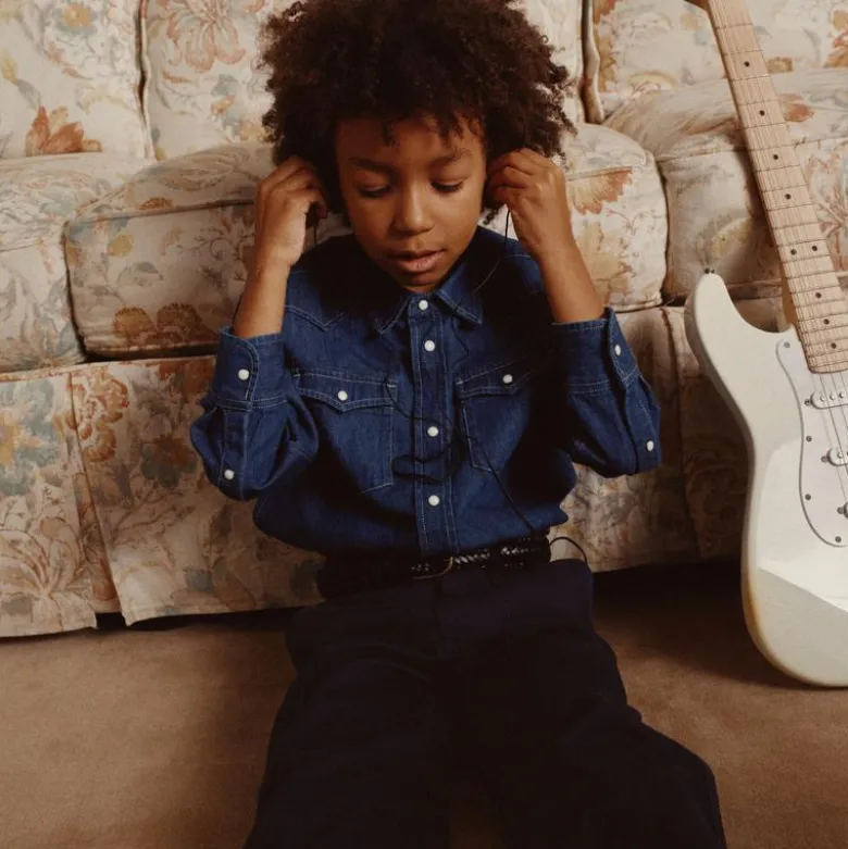 Kids' chambray western shirt