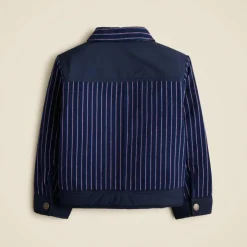 Kids' faux-wool jacket in pinstripe