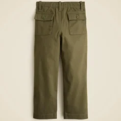 Kids' garment-dyed cargo pant in stretch herringbone