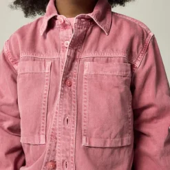 Kids' garment-dyed denim shirt