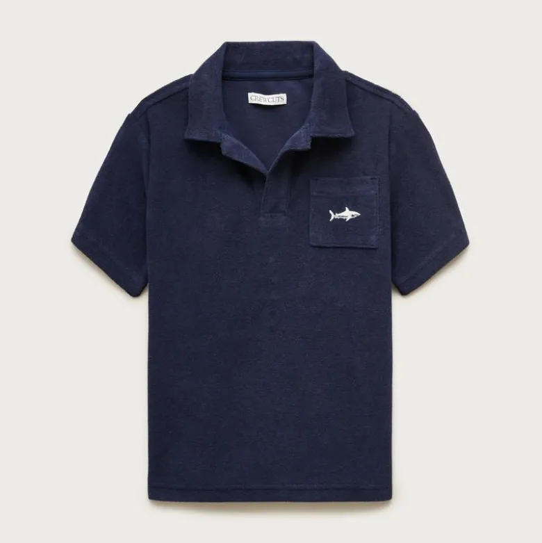 Kids' johnny-collar critter sweater-polo