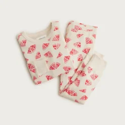 Kids' long-sleeve printed pajama set