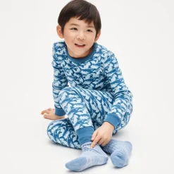 Kids' long-sleeve printed pajama set