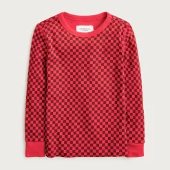 Kids' long-sleeve printed pajama set