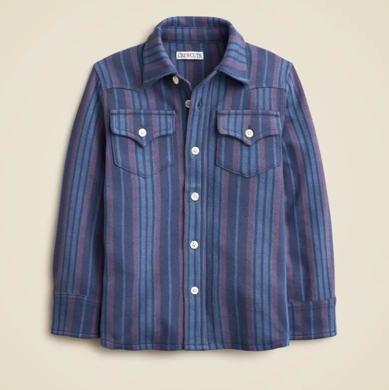 Kids' long-sleeve Seaboard soft-knit shirt in stripe