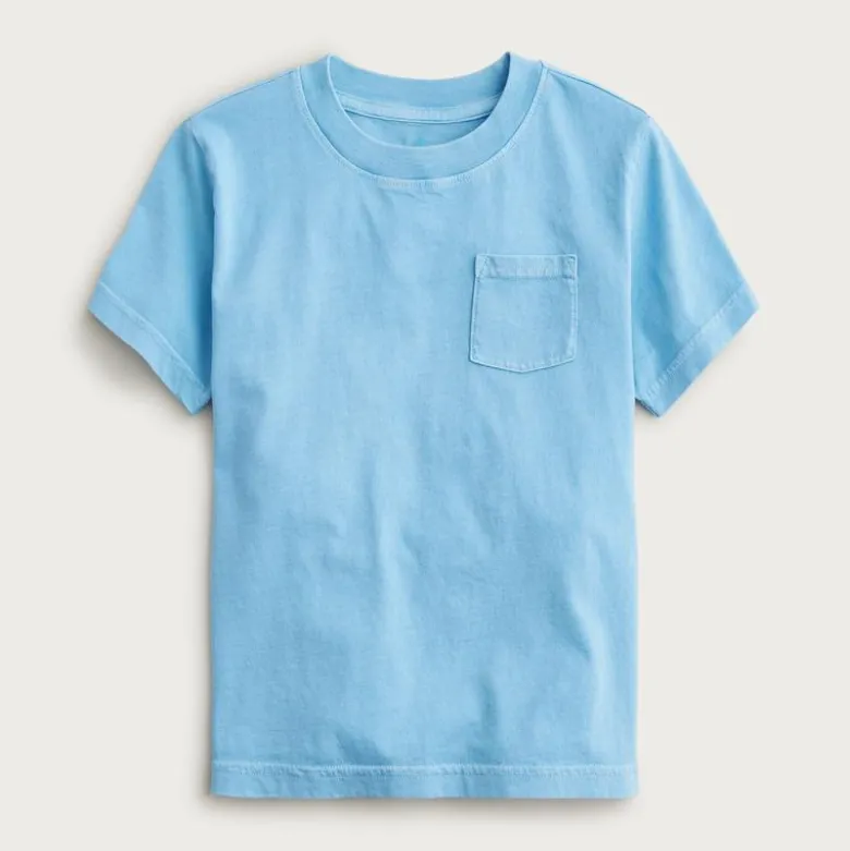 Kids' new garment-dyed pocket T-shirt