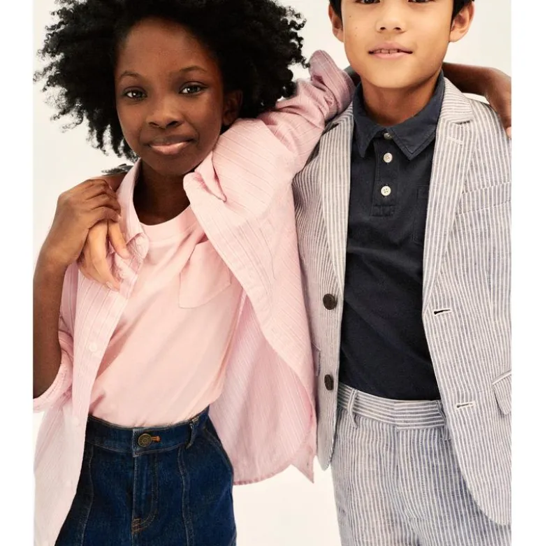 Kids' new short-sleeve garment-dyed polo shirt