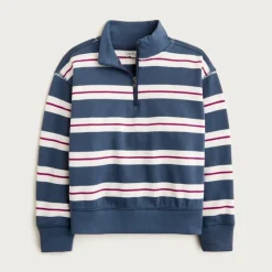 Kids' rugby quarter-zip pullover