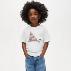 Kids' short-sleeve sailor dog graphic T-shirt