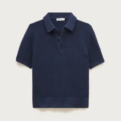 Kids' short-sleeve seed-stitch sweater-polo